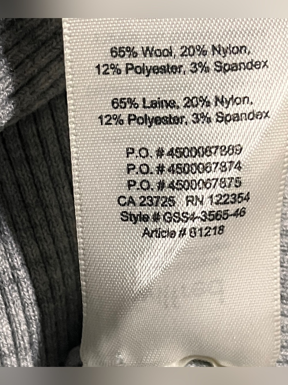 Wilfred Light Gray Off-the-Shoulder Ribbed Sweater - Picture 4 of 4